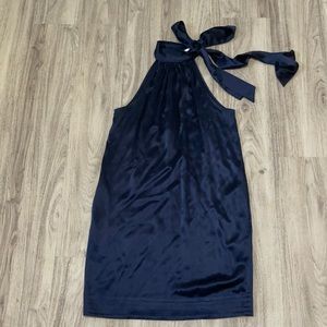 Diane von furstenberg navy silk dress Hermoine